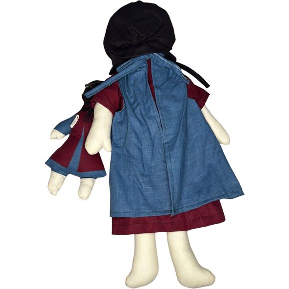 Pair of Amish Folk Art Handmade Primitive Cloth Dolls Mother & Child 17” - Picture 4 of 15